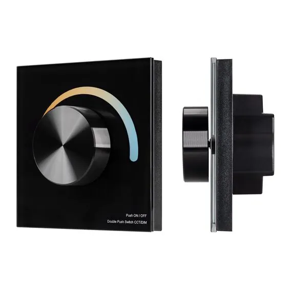 Arlight 033755 Панель SMART-P2-MIX-G-IN Black (3V, Rotary, 2.4G) (Arlight, IP20 Пластик, 5 лет) - ! УПАКОВКА СОСТОИТ ИЗ - 1 шт