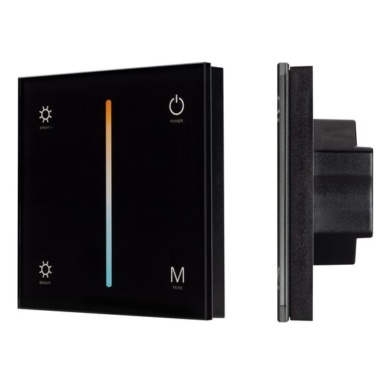 Arlight 033765 Панель SMART-P21-MIX-G-IN Black (12-24V, 4x3A, Sens, 2.4G) (Arlight, IP20 Пластик, 5 лет) - ! УПАКОВКА СОСТОИТ ИЗ - 1 шт