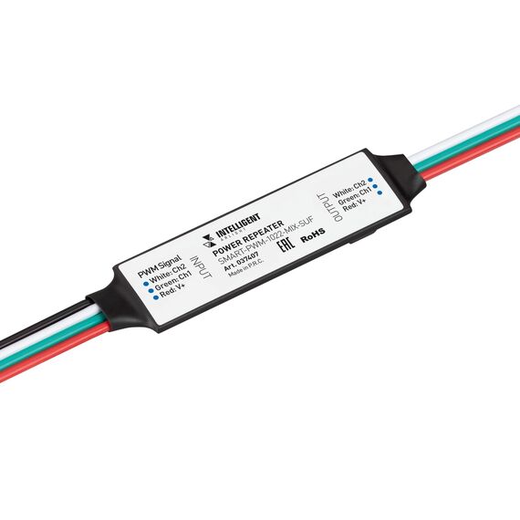 Arlight 037407 INTELLIGENT ARLIGHT Усилитель SMART-PWM-1022-MIX-SUF (12-24V, 2x2.5A) (IARL, IP20 Пластик, 5 лет) - ! УПАКОВКА СОСТОИТ ИЗ - 1 шт