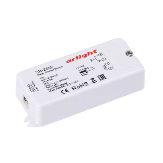 Arlight 014041 Диммер SR-2402 (12-36V, 96-288W, Metal-Touch) (Arlight, -) - ! УПАКОВКА СОСТОИТ ИЗ - 1 шт