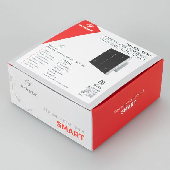 Arlight 028110 Панель SMART-P36-DIM-IN Black (230V, 1.2A, TRIAC, Sens, 2.4G) (Arlight, IP20 Пластик, 5 лет) - ! УПАКОВКА СОСТОИТ ИЗ - 1 шт, изображение 6