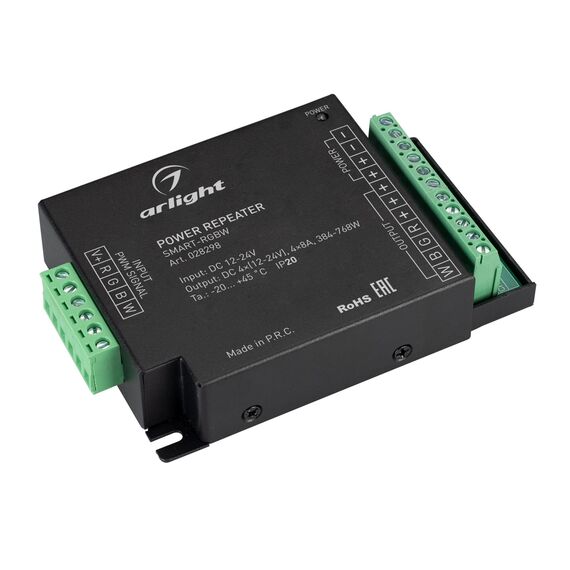 Arlight 028298 Усилитель SMART-RGBW (12-24V, 4x8A) (Arlight, IP20 Металл, 5 лет) 028298, изображение 2