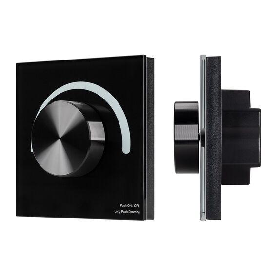 Arlight 028109 Панель SMART-P37-DIM-IN Black (230V, 1.2A, TRIAC, Rotary, 2.4G) (Arlight, IP20 Пластик, 5 лет) - ! УПАКОВКА СОСТОИТ ИЗ - 1 шт, изображение 2