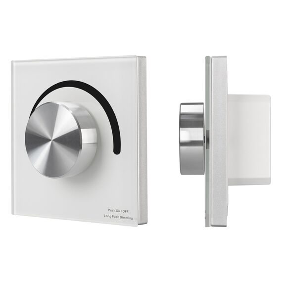 Arlight 027115 Панель SMART-P37-DIM-IN White (230V, 1.2A, TRIAC, Rotary, 2.4G) (Arlight, IP20 Пластик, 5 лет) - ! УПАКОВКА СОСТОИТ ИЗ - 1 шт