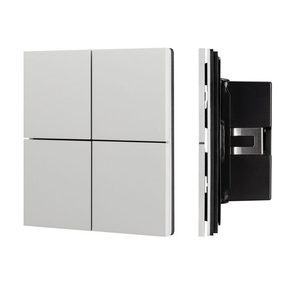 Arlight 039662 INTELLIGENT ARLIGHT Кнопочная панель KNX-304-23-IN Silver (BUS, Frameless) (IARL, IP20 Металл, 2 года) - ! УПАКОВКА СОСТОИТ ИЗ - 1 шт