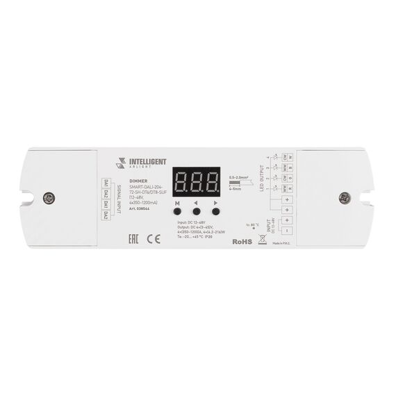 Arlight 038544 INTELLIGENT ARLIGHT Диммер SMART-DALI-204-72-SH-DT6/DT8-SUF (12-48V, 4x350-1200mA) (IARL, IP20 Пластик, 5 лет) - ! УПАКОВКА СОСТОИТ ИЗ - 1 шт, изображение 4