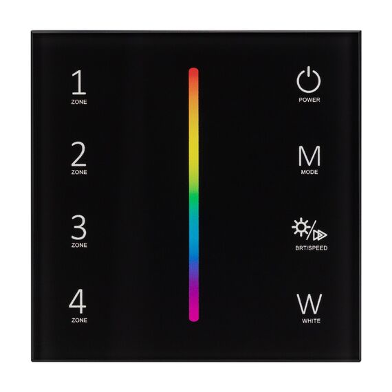 Arlight 027104 Панель Sens SMART-P30-RGBW Black (230V, 4 зоны, 2.4G) (Arlight, IP20 Пластик, 5 лет) - ! УПАКОВКА СОСТОИТ ИЗ - 1 шт, изображение 3