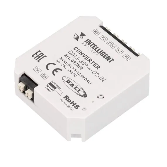 Arlight 032882 INTELLIGENT ARLIGHT Конвертер DALI-309-4-D2-IN (DALI-BUS, Free purpose) (IARL, Пластик) - ! УПАКОВКА СОСТОИТ ИЗ - 1 шт