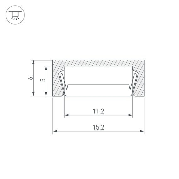 Arlight 012088 Профиль MIC-2000 (Arlight, Алюминий) - ! УПАКОВКА СОСТОИТ ИЗ - 2 м/п, изображение 9