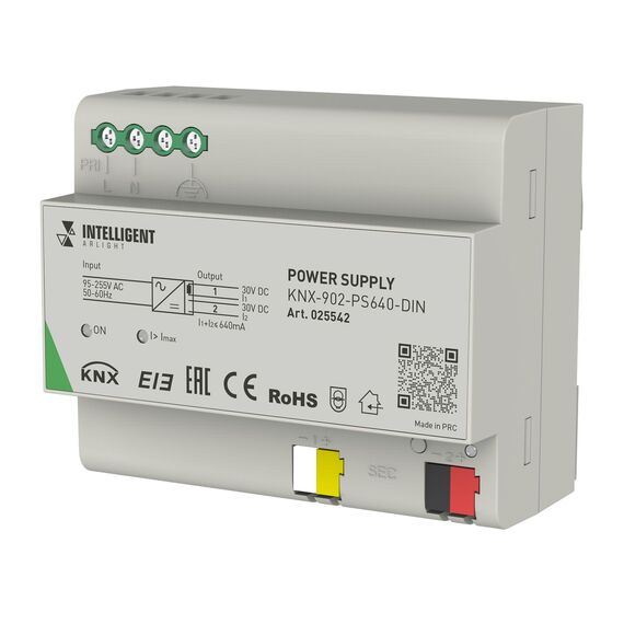 Arlight 025542 INTELLIGENT ARLIGHT Блок питания шины KNX-902-PS640-DIN (230V, 640mA) (IARL, IP20 Пластик, 2 года) - ! УПАКОВКА СОСТОИТ ИЗ - 1 шт