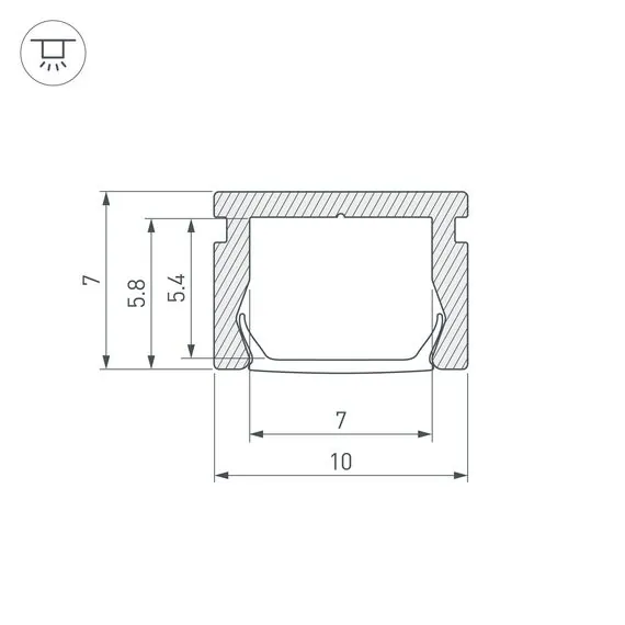 Arlight 023856 Профиль PIK-1007-2000 ANOD (Arlight, Алюминий) - ! УПАКОВКА СОСТОИТ ИЗ - 2 м/п, изображение 5