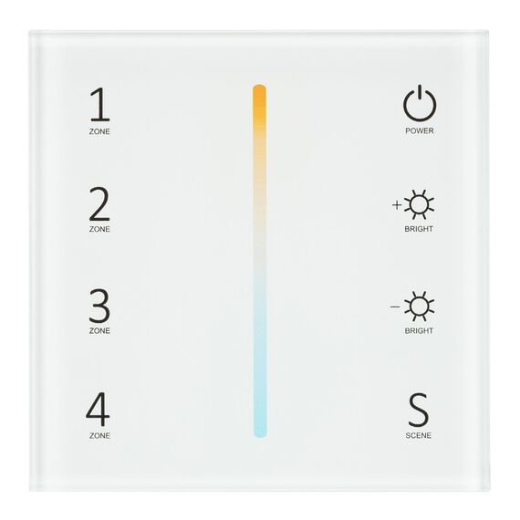 Arlight 027118 Панель Sens SMART-P38-MIX White (230V, 4 зоны, 2.4G) (Arlight, IP20 Пластик, 5 лет) - ! УПАКОВКА СОСТОИТ ИЗ - 1 шт, изображение 4