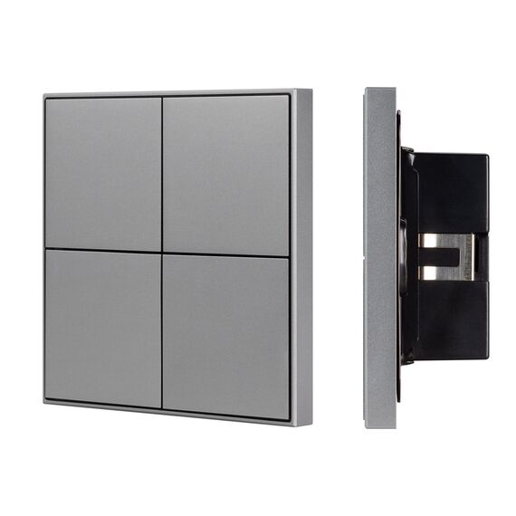 Arlight 038402 INTELLIGENT ARLIGHT Кнопочная панель KNX-304-23-IN Grey (BUS, Frame) (IARL, IP20 Металл, 2 года) - ! УПАКОВКА СОСТОИТ ИЗ - 1 шт