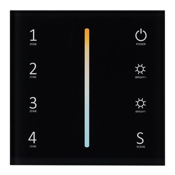 Arlight 028137 Панель Sens SMART-P43-MIX Black (230V, 4 зоны, 2.4G) (Arlight, IP20 Пластик, 5 лет) - ! УПАКОВКА СОСТОИТ ИЗ - 1 шт, изображение 3