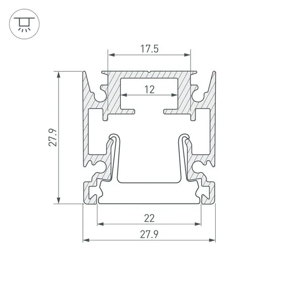 Arlight 034946 Профиль HR-FACADE-2000 ANOD (Arlight, Алюминий) - ! УПАКОВКА СОСТОИТ ИЗ - 2 м/п, изображение 5