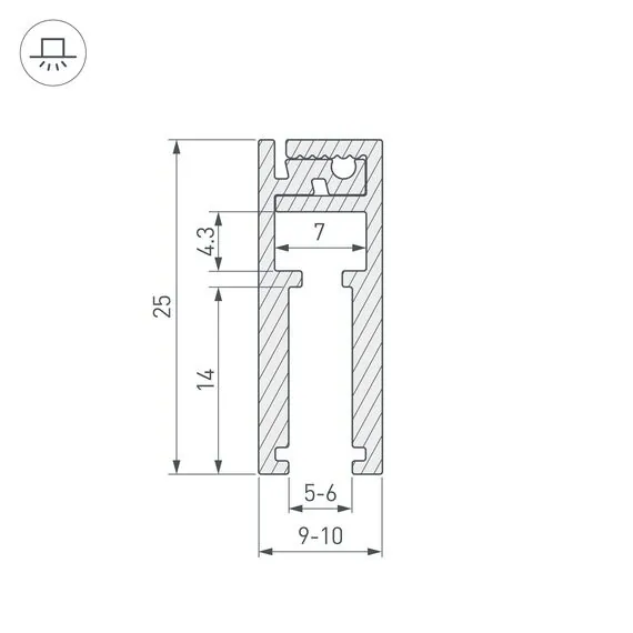 Arlight 019193 Профиль KLUS-GLASS-56-2000 ANOD (Arlight, Алюминий) - ! УПАКОВКА СОСТОИТ ИЗ - 2 м/п, изображение 7