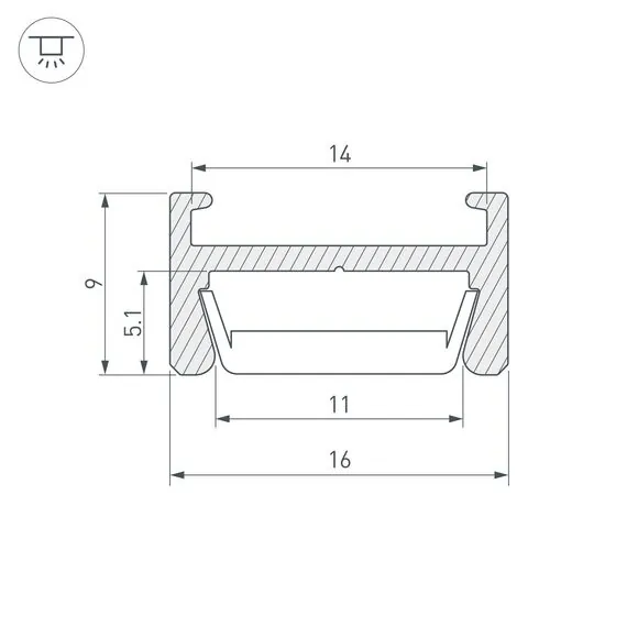 Arlight 026458 Профиль MIC-H-2000 ANOD (Arlight, Алюминий) - ! УПАКОВКА СОСТОИТ ИЗ - 2 м/п, изображение 4