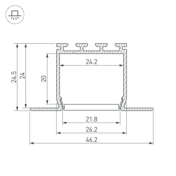 Arlight 033134 Профиль PLS-LOCK-H25-FM-2000 WHITE (Arlight, Алюминий) - ! УПАКОВКА СОСТОИТ ИЗ - 2 м/п, изображение 6