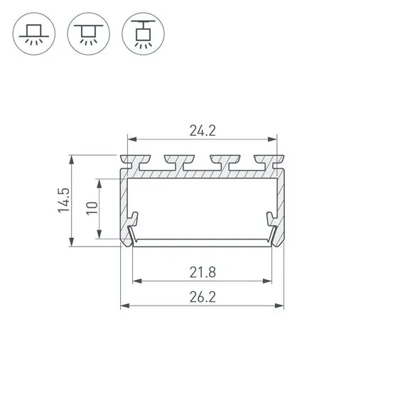 Arlight 027737 Профиль PLS-LOCK-H15-2000 ANOD (Arlight, Алюминий) - ! УПАКОВКА СОСТОИТ ИЗ - 2 м/п, изображение 6