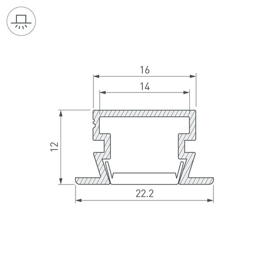 Arlight 040735 Профиль PDS-FS-3000 ANOD BLACK (Arlight, Алюминий) - ! УПАКОВКА СОСТОИТ ИЗ - 3 м/п, изображение 5