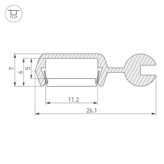 Arlight 021738 Профиль POLI-2000 ANOD (Arlight, Алюминий) - ! УПАКОВКА СОСТОИТ ИЗ - 2 м/п, изображение 5