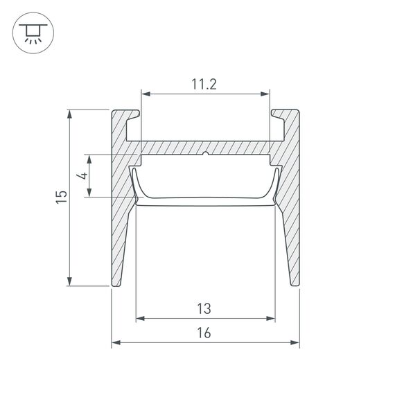 Arlight 029847 Профиль MIC-H-COMFY-2000 ANOD BLACK (Arlight, Алюминий) - ! УПАКОВКА СОСТОИТ ИЗ - 2 м/п, изображение 6