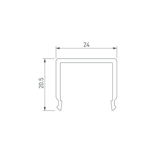 Arlight 013884 Экран G-K матовый для PLS-GIP (Arlight, Пластик) - ! УПАКОВКА СОСТОИТ ИЗ - 2 м/п, изображение 3