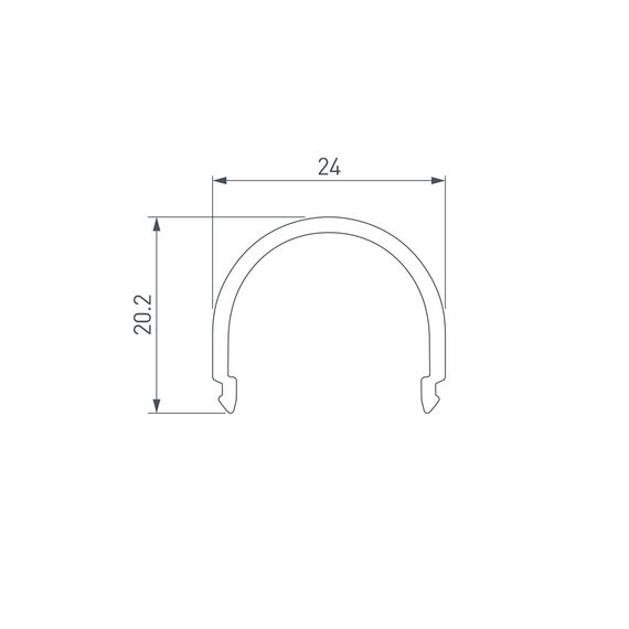 Arlight 021746 Экран G-LP полуматовый для PLS-GIP (Arlight, Пластик) - ! УПАКОВКА СОСТОИТ ИЗ - 2 м/п, изображение 3