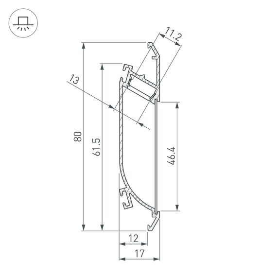 Arlight 021716 Профиль K-WALL-2000 ANOD (Arlight, Алюминий) - ! УПАКОВКА СОСТОИТ ИЗ - 2 м/п, изображение 6