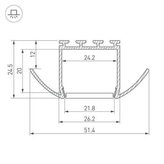 Arlight 016444 Профиль PLS-LOCK-H25-FA-2000 ANOD (Arlight, Алюминий) - ! УПАКОВКА СОСТОИТ ИЗ - 2 м/п, изображение 6