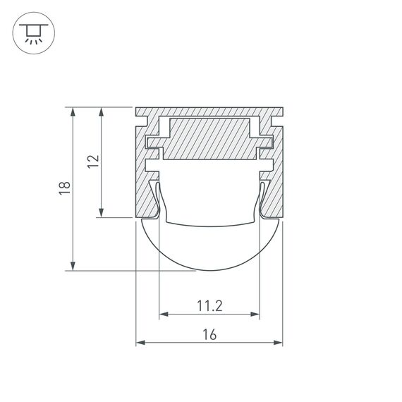 Arlight 013874 Профиль PDS-REGULOR-2000 ANOD (Arlight, Алюминий) - ! УПАКОВКА СОСТОИТ ИЗ - 2 м/п, изображение 12