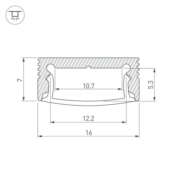 Arlight 036033 Профиль SL-SLIM-H7-3000 ANOD (Arlight, Алюминий) - ! УПАКОВКА СОСТОИТ ИЗ - 3 м/п, изображение 6