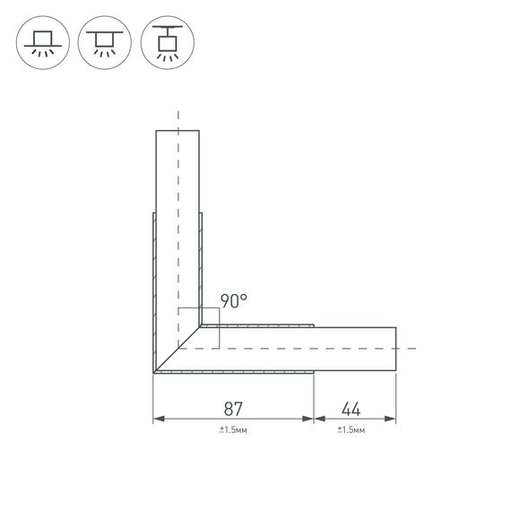 Arlight 031268 Угол PLS-LOCK-H25-L90 BLACK (с экраном MAT-L) (Arlight, Металл) - ! УПАКОВКА СОСТОИТ ИЗ - 1 шт, изображение 4