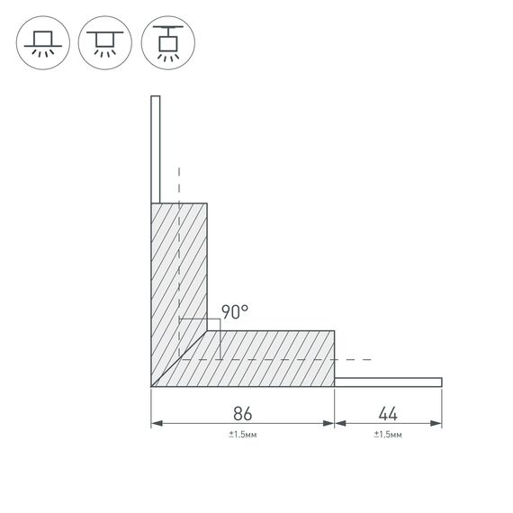 Arlight 026134 Угол PLS-LOCK-H25-L90W внешний (с экраном MAT-L) (Arlight, Металл) - ! УПАКОВКА СОСТОИТ ИЗ - 1 шт, изображение 4