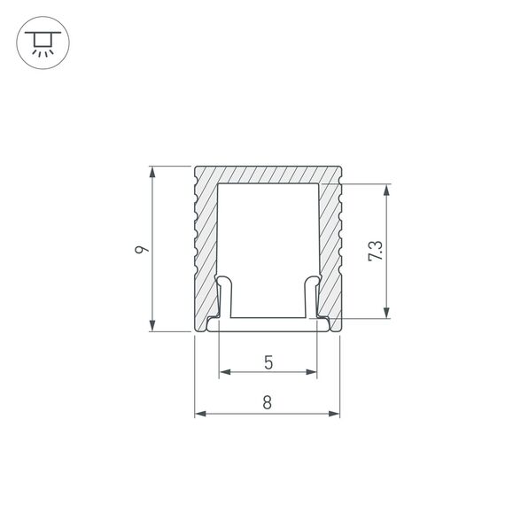Arlight 030514 Профиль SL-MINI-8-2000 ANOD BLACK (Arlight, Алюминий) - ! УПАКОВКА СОСТОИТ ИЗ - 2 м/п, изображение 8