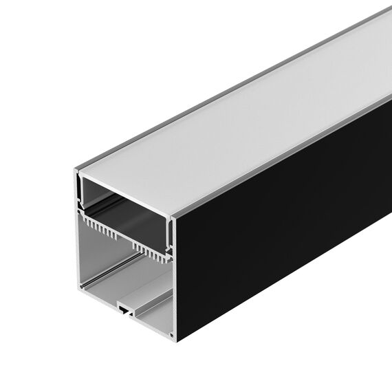 Arlight 027991 Профиль с экраном SL-LINE-7477-2500 BLACK+OPAL (Arlight, Алюминий) - ! УПАКОВКА СОСТОИТ ИЗ - 1 компл, изображение 2