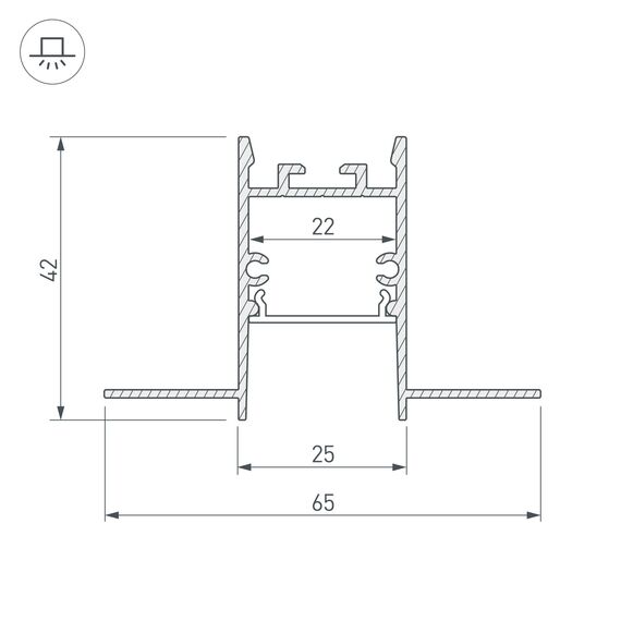 Arlight 033275 Профиль SL-COMFORT22-FANTOM-2000 ANOD (Arlight, Алюминий) - ! УПАКОВКА СОСТОИТ ИЗ - 2 м/п, изображение 6