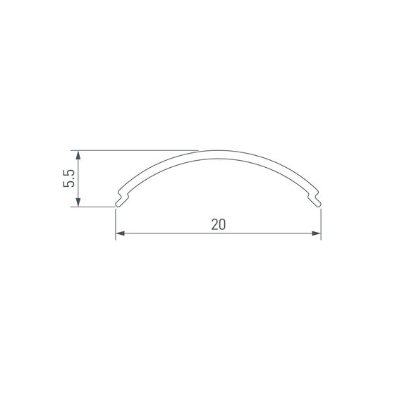 Arlight 036044 Экран SL-KANT-H15-3000 OPAL-S (Arlight, Пластик) - ! УПАКОВКА СОСТОИТ ИЗ - 3 м/п, изображение 3
