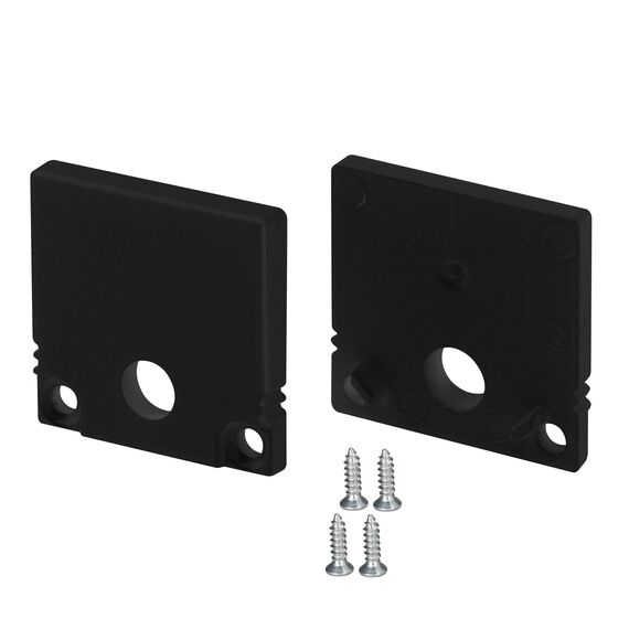 Arlight 047637 Заглушка SL-SLIM20-H20 BLACK с отверстием  (Arlight, Пластик) - ! УПАКОВКА СОСТОИТ ИЗ - 1 компл