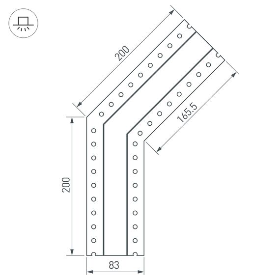 Arlight 030093 Угол SL-LINIA32-FANTOM-135 (Arlight, Металл) - ! УПАКОВКА СОСТОИТ ИЗ - 1 шт, изображение 3