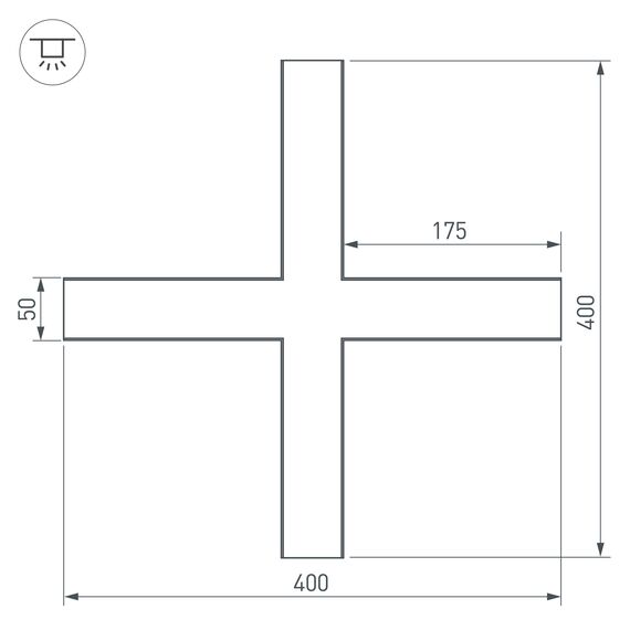 Arlight 030118 Крестовина SL-LINE-5035 (Arlight, Металл) - ! УПАКОВКА СОСТОИТ ИЗ - 1 шт, изображение 3