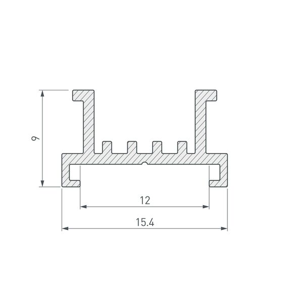 Arlight 033415 Основание для ленты SL-LINE-2522-2500 (Arlight, Алюминий) - ! УПАКОВКА СОСТОИТ ИЗ - 2,5 м/п, изображение 4
