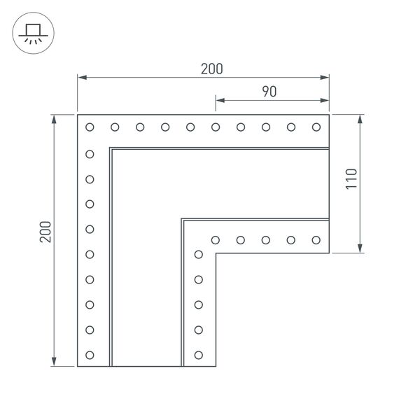 Arlight 030132 Угол SL-LINIA55-FANTOM (Arlight, Металл) - ! УПАКОВКА СОСТОИТ ИЗ - 1 шт, изображение 4