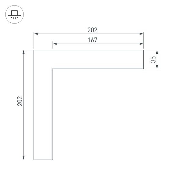 Arlight 030124 Угол SL-LINIA65-F внутренний (Arlight, Металл) - ! УПАКОВКА СОСТОИТ ИЗ - 1 шт, изображение 6