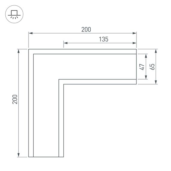 Arlight 030126 Угол SL-LINIA65-F (Arlight, Металл) - ! УПАКОВКА СОСТОИТ ИЗ - 1 шт, изображение 6