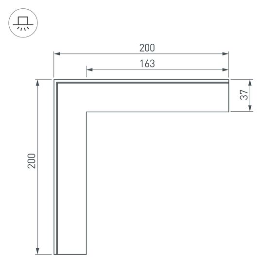 Arlight 030105 Угол SL-LINIA45-FANTOM внешний (Arlight, Металл) - ! УПАКОВКА СОСТОИТ ИЗ - 1 шт, изображение 6