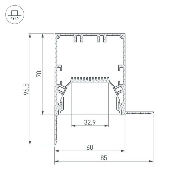 Arlight 030136 Угол SL-LINIA55-FANTOM-EDGE внутренний (Arlight, Металл) - ! УПАКОВКА СОСТОИТ ИЗ - 1 шт, изображение 3