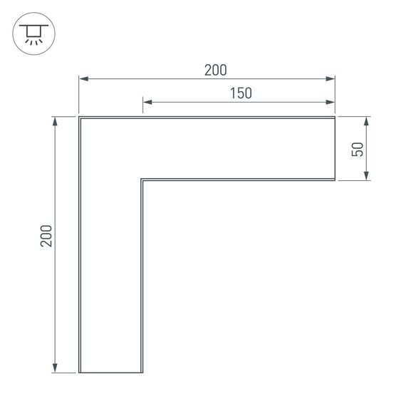 Arlight 030116 Угол SL-LINE-5035 (Arlight, Металл) - ! УПАКОВКА СОСТОИТ ИЗ - 1 шт, изображение 3