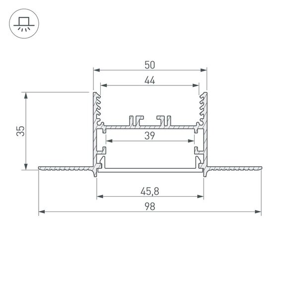 Arlight 030102 Угол SL-LINIA45-FANTOM-135 (Arlight, Металл) - ! УПАКОВКА СОСТОИТ ИЗ - 1 шт, изображение 4