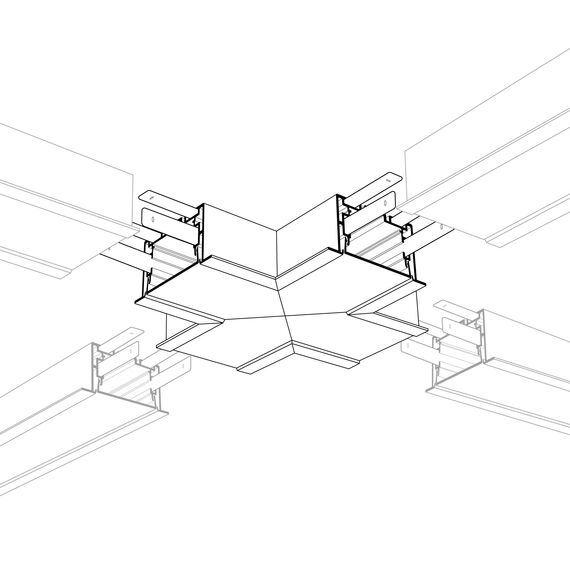 Arlight 021281 Угол S2-LINIA69-F-X90 крестовой (Arlight, Металл) - ! УПАКОВКА СОСТОИТ ИЗ - 1 шт, изображение 4